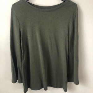 Army Green Bell-Sleeve Tee